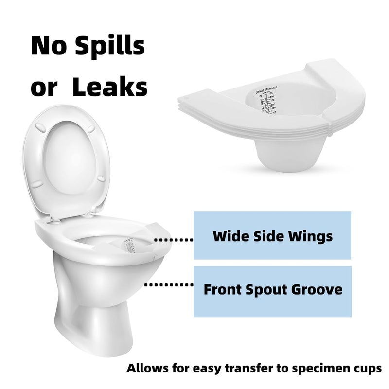 ANVWW Urine Collection Hat for Toilet, Female Urinal Stool Sample Collection Kit, Toilet Hats to Catch Urine Cups Pee Cup Urine Collector for Women (10 Pack) - Image 5